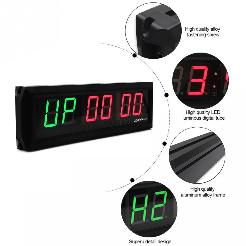 [Ganxin]1.8 Inch Gym Crossfit Timer LED Interval Timer Training Time And Rest Time Alternate Countdown