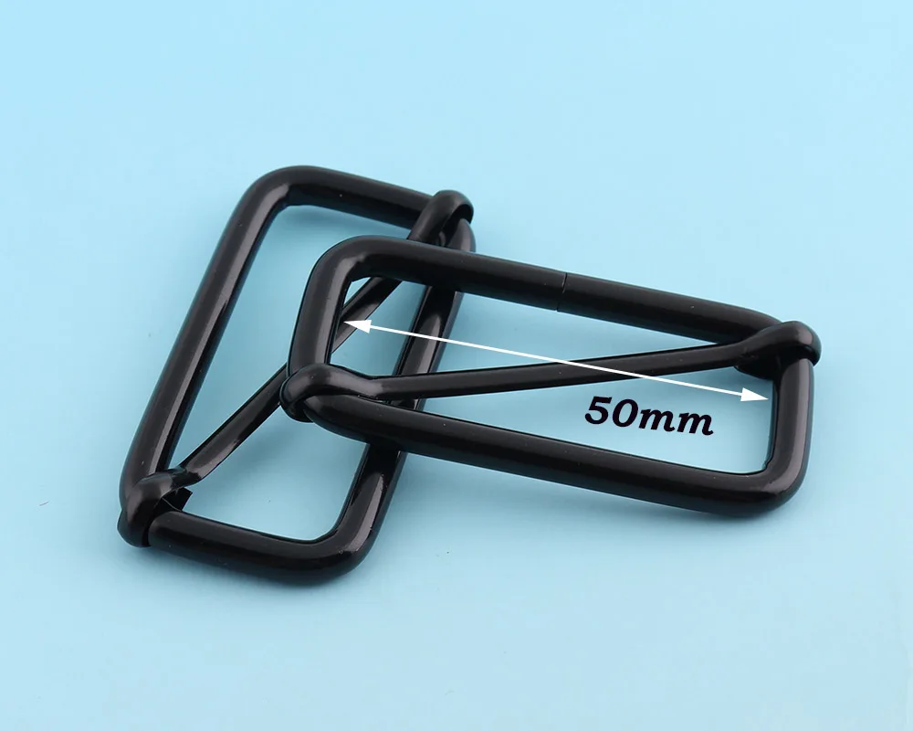 Schwarz Teller Schnallen mit prong 4 stücke 40mm Große Release Gürtel Schnallen Tri Bar Schnallen Riemen Schnallen Slider Verschluss