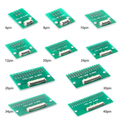 10ชิ้น/ล็อต34P FPC FFCสายแบนแบบยืดหยุ่นอะแดปเตอร์0.5มม.1มม.ถึงDIP 2.54Mm