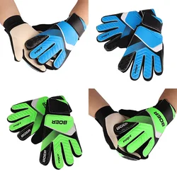 Guantes de portero de dedo completo para niños y niñas, muñequera antideslizante de goma para fútbol, accesorios de ropa para portero