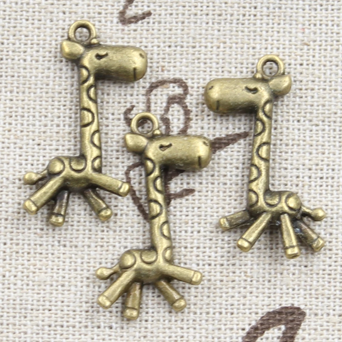 8pcs Charms Running Giraffe Deer 29x19mm Antique Bronze Silver Color Pendants Making DIY Handmade Tibetan Finding Jewelry