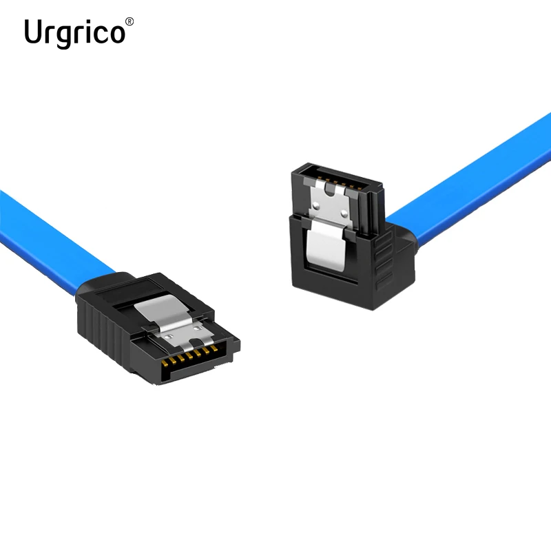 Urgrico sata cabo para cabo de disco rígido ssd adaptador hdd cabo sata3.0 cabo de 90 graus para asus msi gigabyte placa-mãe cabo sata