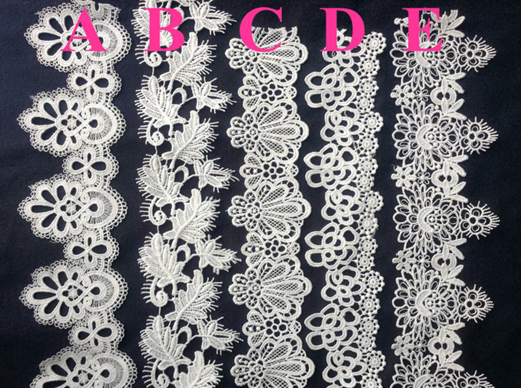 

5cm-6.8cm top quality tiny yarn milk fibre polyester embroidery lace trim,XERY-WM171225C