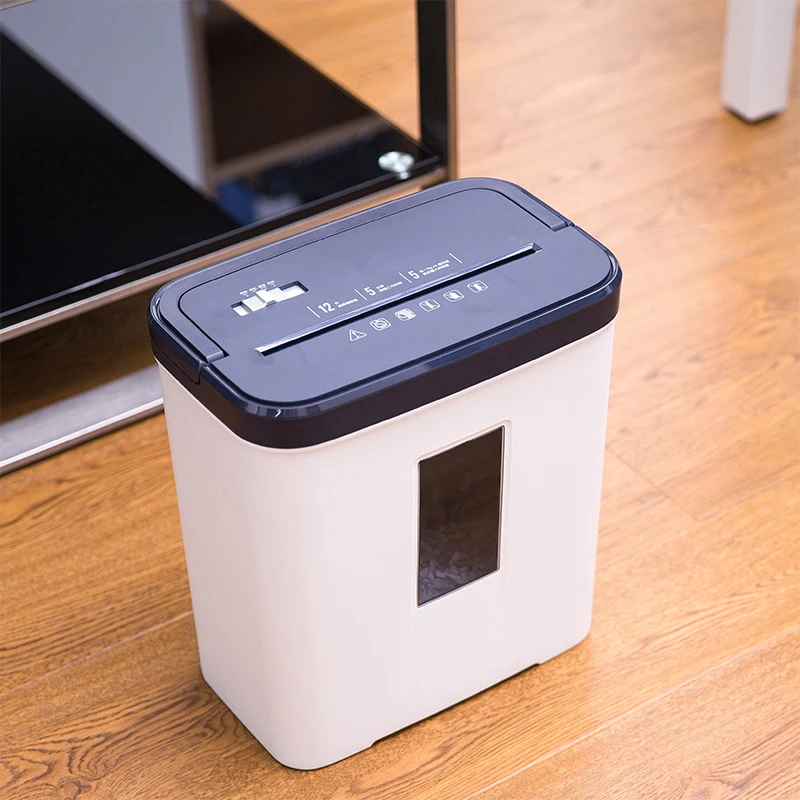 12L Level 4 Confidential Paper Shredder Mini Office Household Granular Paper Document Shredder can continuously shred 5 sheets