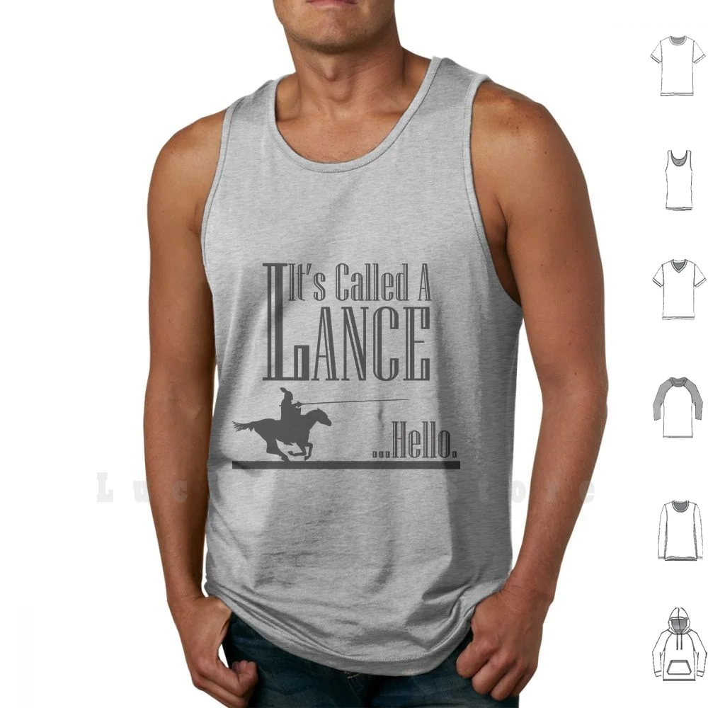 A Knight's Tale Lance Joust Tank Tops Vest 100% Cotton A Knights Tale Joust Medieval Lance