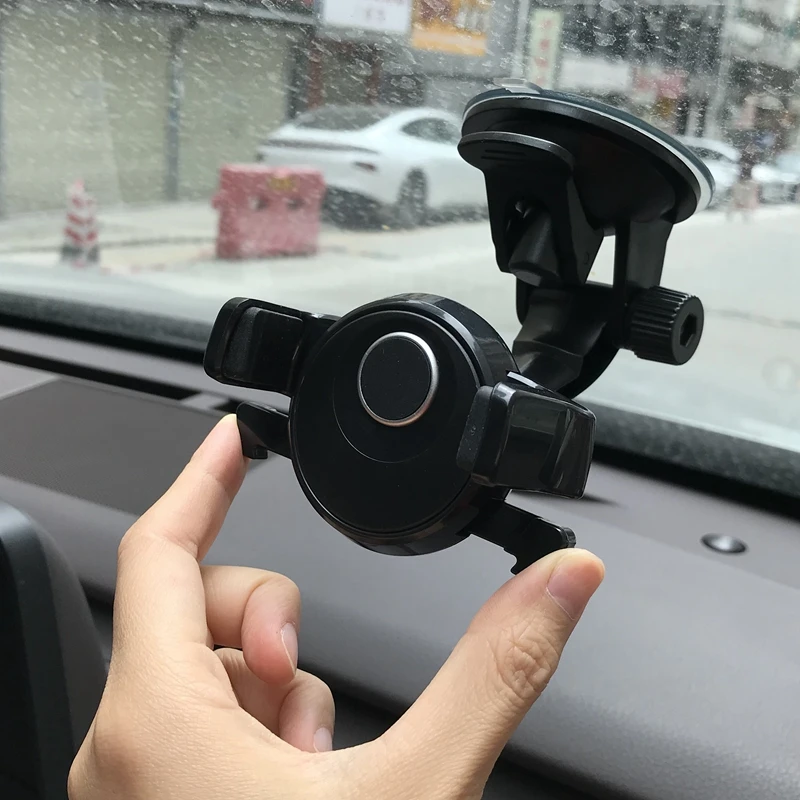 BEAUTYMAX Car Phone Holder Windshield Window Display Car Phone Holder Extendable GPS Stand Mount Support 360 Rotatable