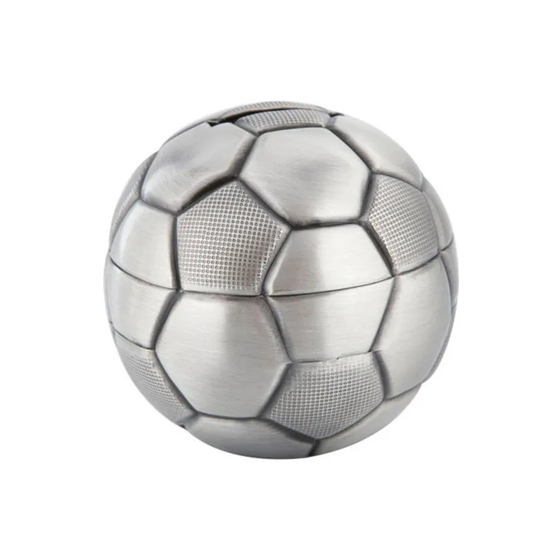 Creative Zinc Alloy Football Spherical Coin Piggy Bank For Children's Soccer Saving Pot Money Box Home Desktop Decoration