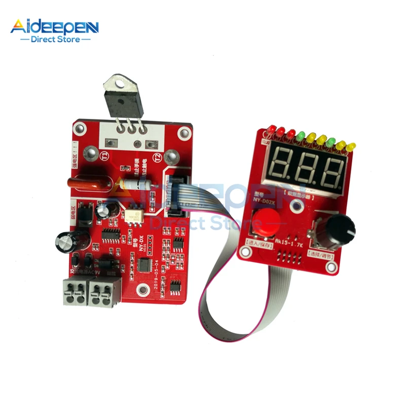 NY-D02 Double Pulse Spot Welding Machine Encoder Time LED Digit Module Control Panel Plate Adjustable Current Controller