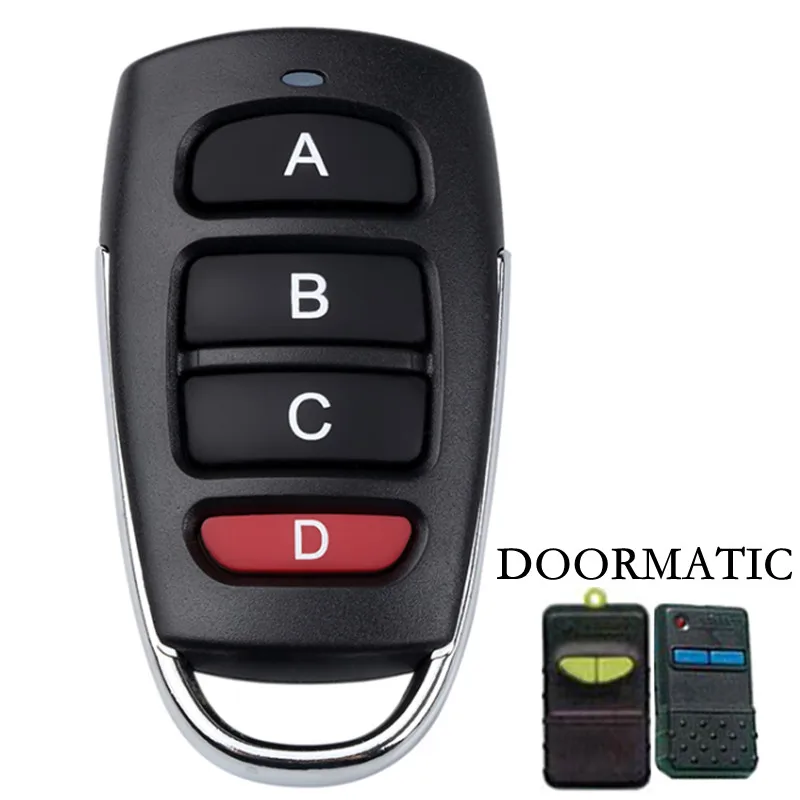 For DOORMATIC EURO AZ-433 433MHz Fixed Code Remote Controller Duplicator Garage Door Remote Gate Transmitter Key Chain 4Key