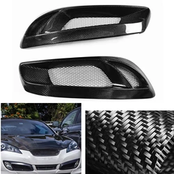 For Hyundai Genesis Coupe 2008 2009 2010 2011 2012 Front Bumper Fog Light Cover Grill Carbon Fiber Lamp Air Vent Intake Hood Kit