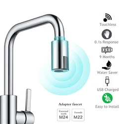 Faucet inteligente sem contato com sensor infravermelho, bocal de economia de água, adaptador para cozinha e banheiro sensor de torneira sensor de torneira torneira cozinha torneira gourmet de cozinha