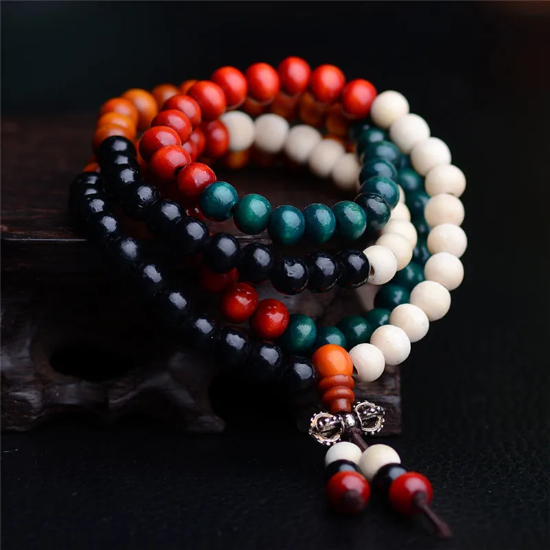 Hot Sale 108 Beads 8mm Natural Sandalwood Buddhist Buddha Wood Prayer Bead Unisex Men Bracelets & Bangles Jewelry