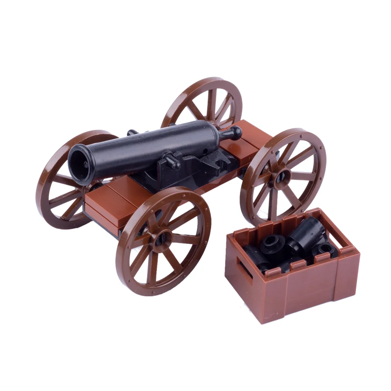 Medieval Pirates Cannon Building Blocks WWI Military Army UK Soldiers Figures Weapons Arms Carriage Accessories Bricks Toys Boys