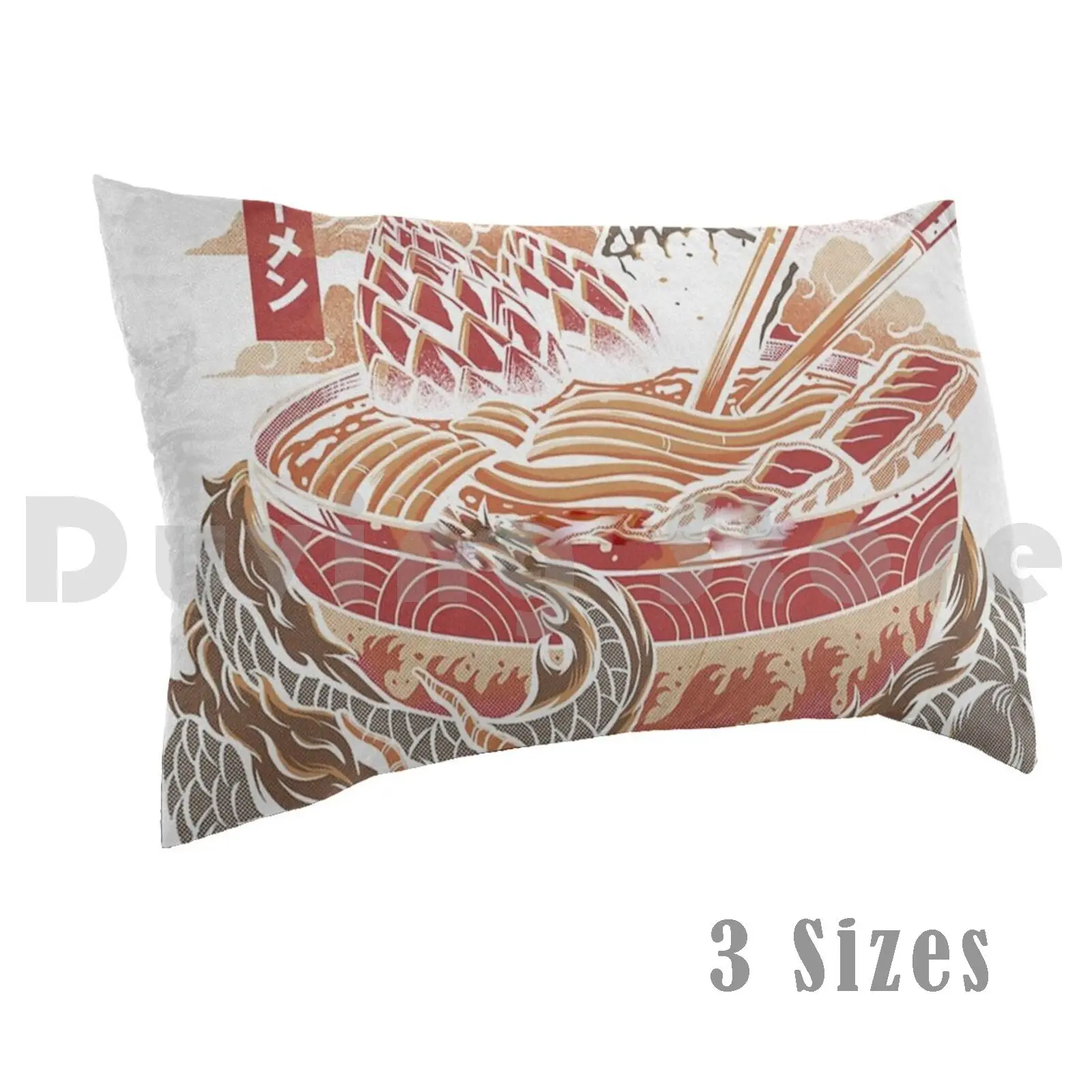 Untitled Pillow Case Printed 50x75 Asian Drake Red Myth Snakes Mythical Animal Dragonette Totem Dragoon Gift