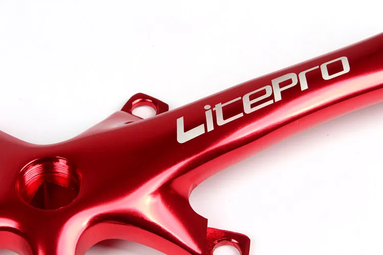 Litepro Faltrad Kurbel Ultra-licht Platz Kurbel 170MM CNC Aluminium Legierung BMX Fahrrad 130BCD Kettenblatt Teile Zubehör – Detail 16