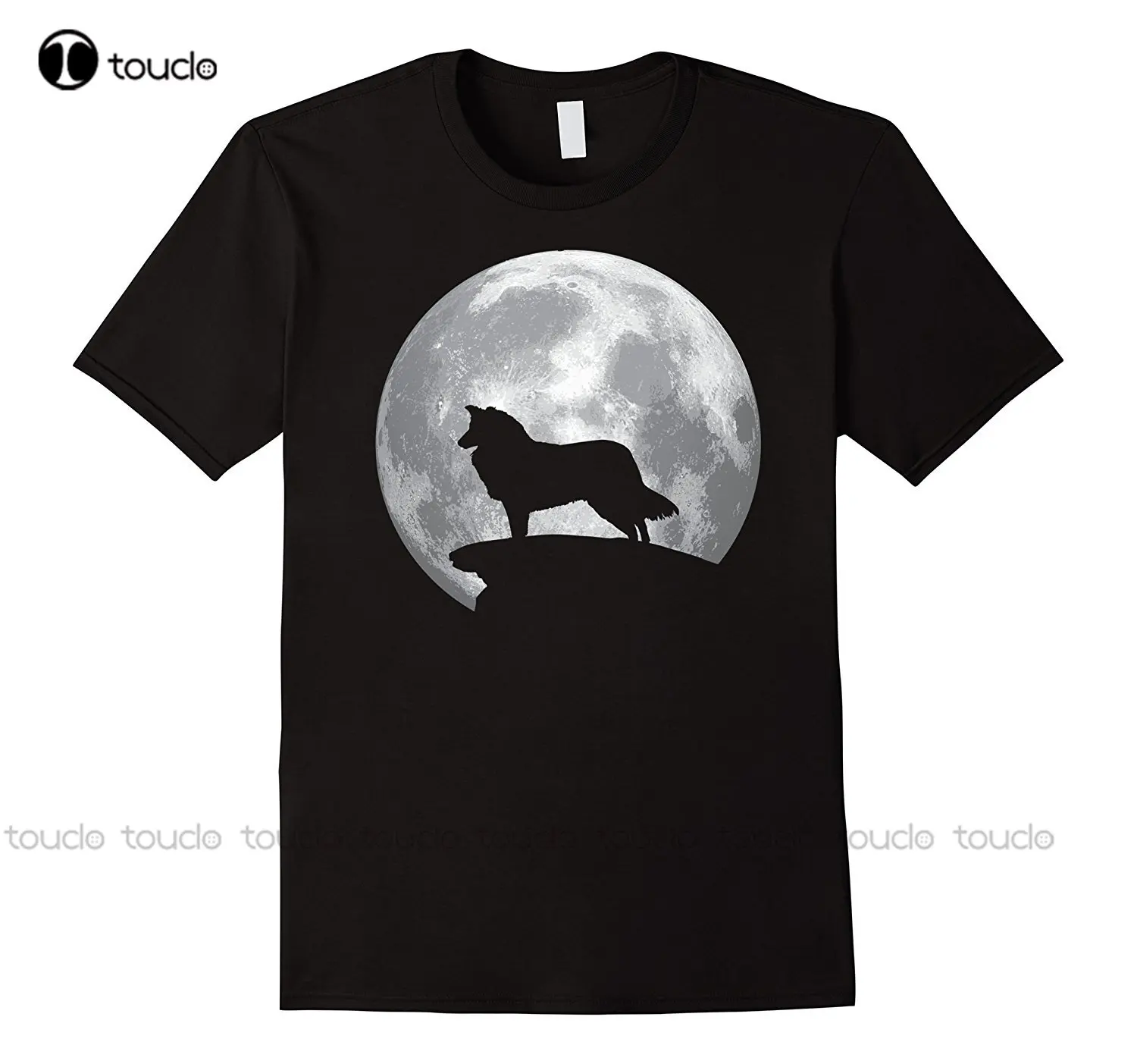 

Cotton Men T-Shirts Classical O Neck Streetwear Hip Hop Sheltie And Moon T-Shirt Sheltie Dog Costume Casual Printed Tee Xs-5Xl