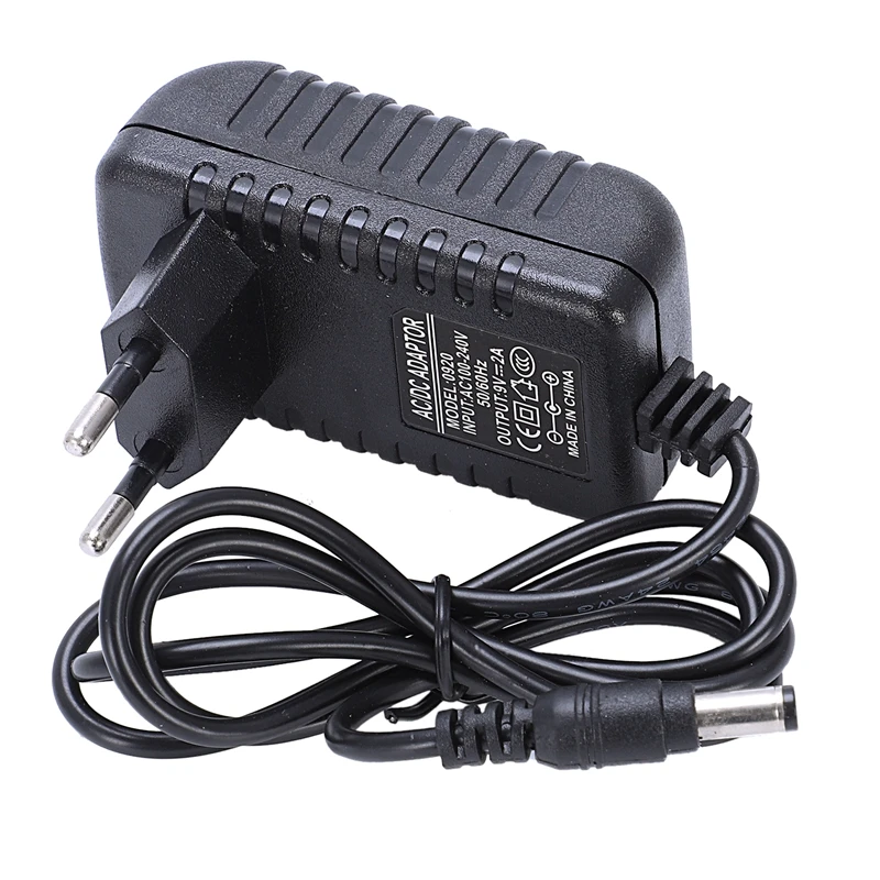 AC 100-240V A DC 9V 2A Adapter Converter Power Supply Charger (EU Plug)