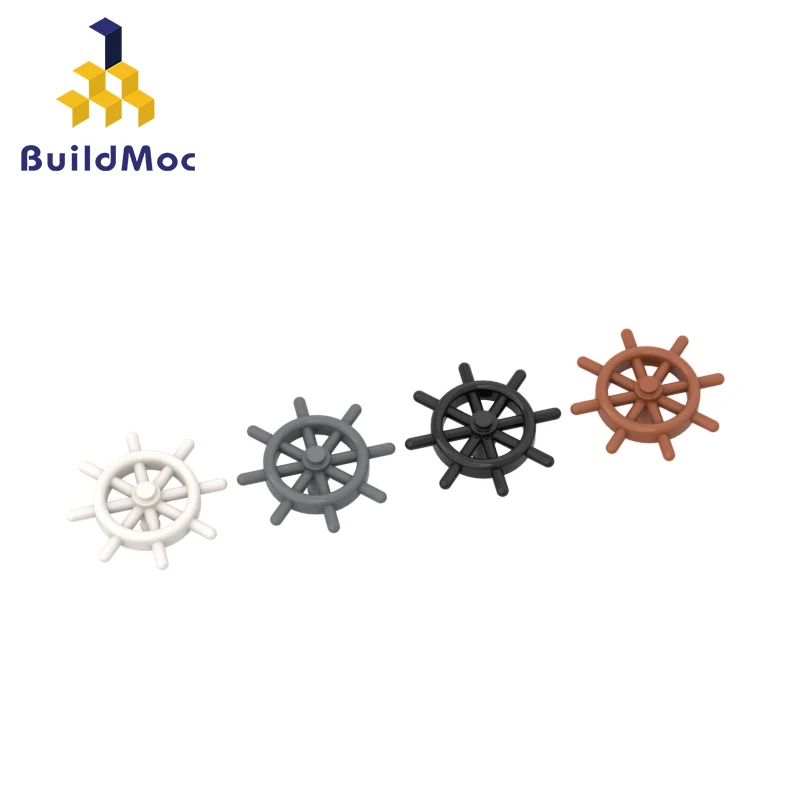 BuildMOC 4790 5.2 x 5.2 x 2.2 Ship Wheels For Building Blocks Parts DIY Construction Toys For Children Birthday Gifts