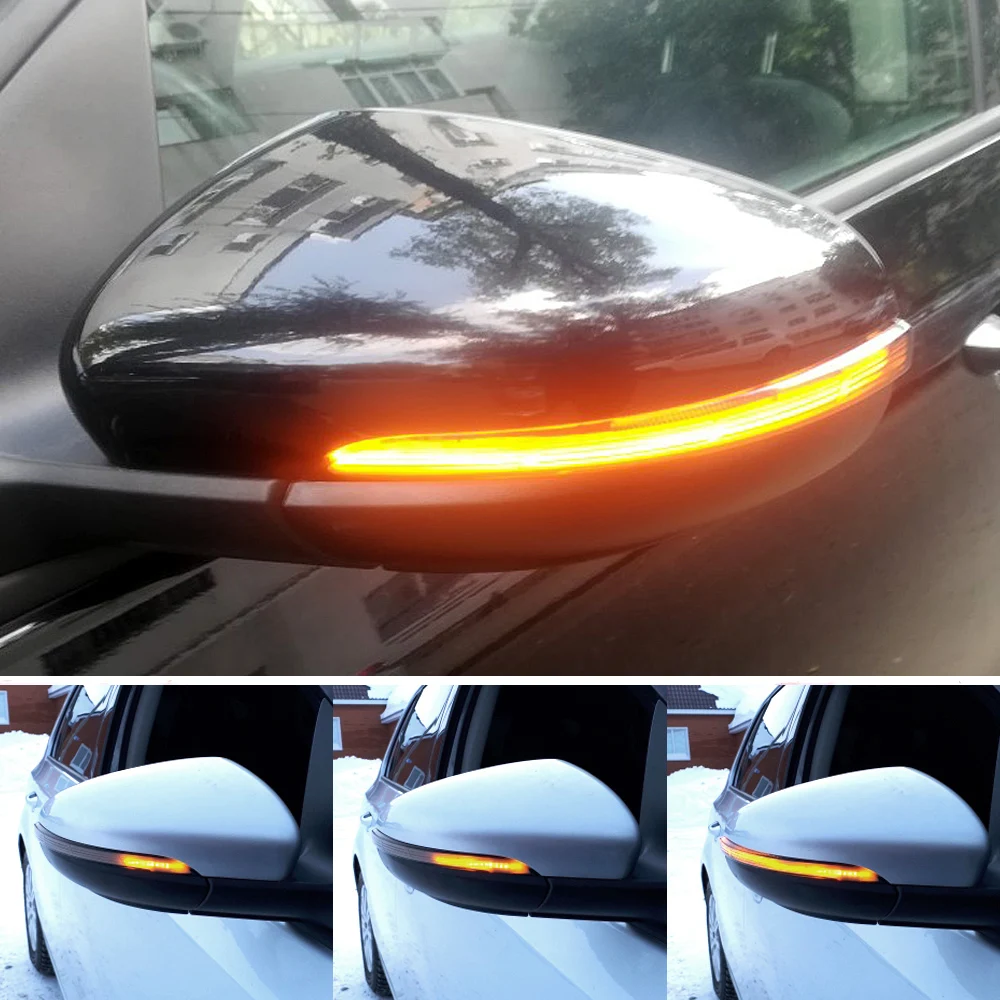 For Volkswagen VW GOLF 6 VI MK6 GTI R line R20 Touran Dynamic Blinker LED Turn Signal Light Side Mirror Indicator Sequential