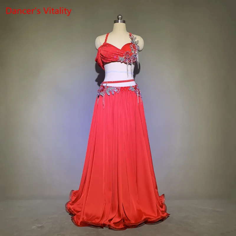 

Женский высококлассный бюстгальтер для танца живота для взрослых, одежда для выступлений, новинка для девушек на заказ, элегантная привлекательная большая одежда для соревнований