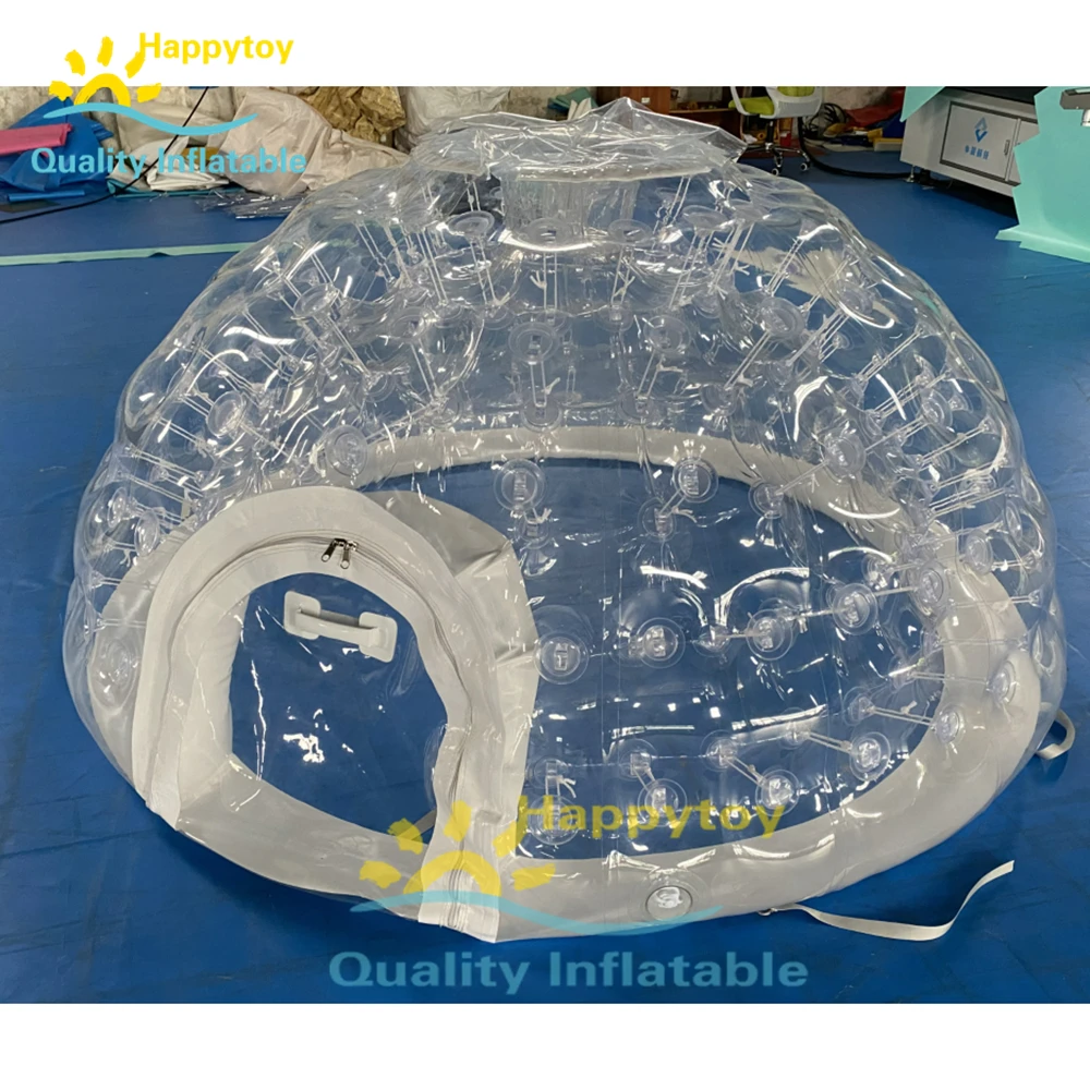 Berkemah Spa Jelas Inflatable Igloo Transparan Inflatable Air Dome Tenda untuk Dijual