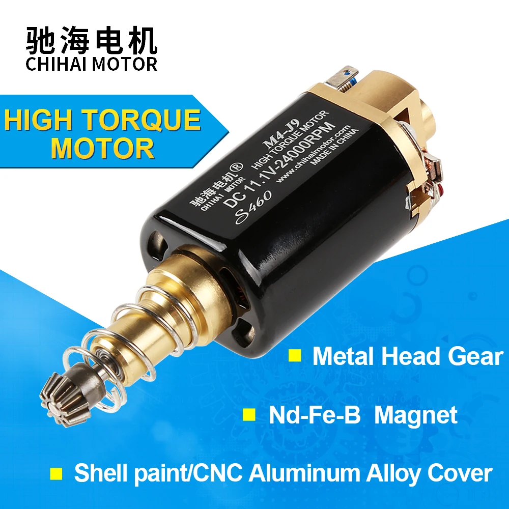 

chihai motor CHF-460W-11240 CNC Nd-Fe-B magnet high torque long type motor for gen9 ACR-J10 gel blasters