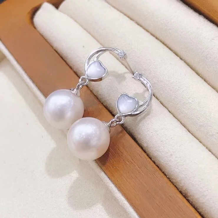 

New Hot 925 Sterling Silver Earrings Findings Settings Base Mountings Parts Mounts for Coral Pearls Agate Crystal Stones Beads