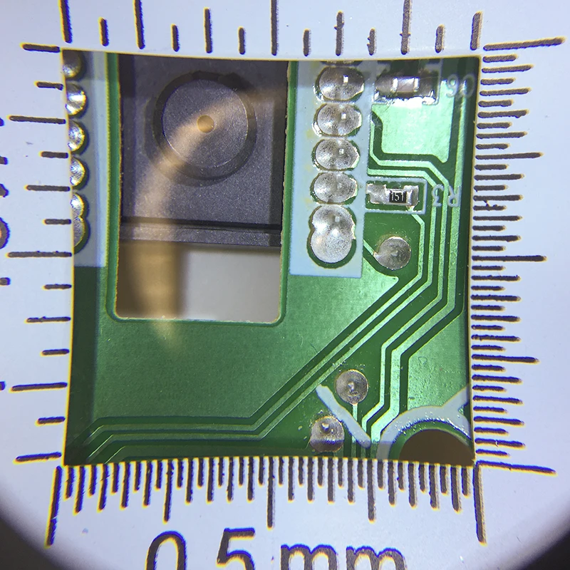 Lupa de mano iluminada con LED, lupa con escala de medición, lente doble para sello de placa de circuito de verificación, 10X