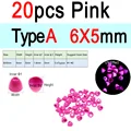 20 piezas de color rosa 6x5mm A