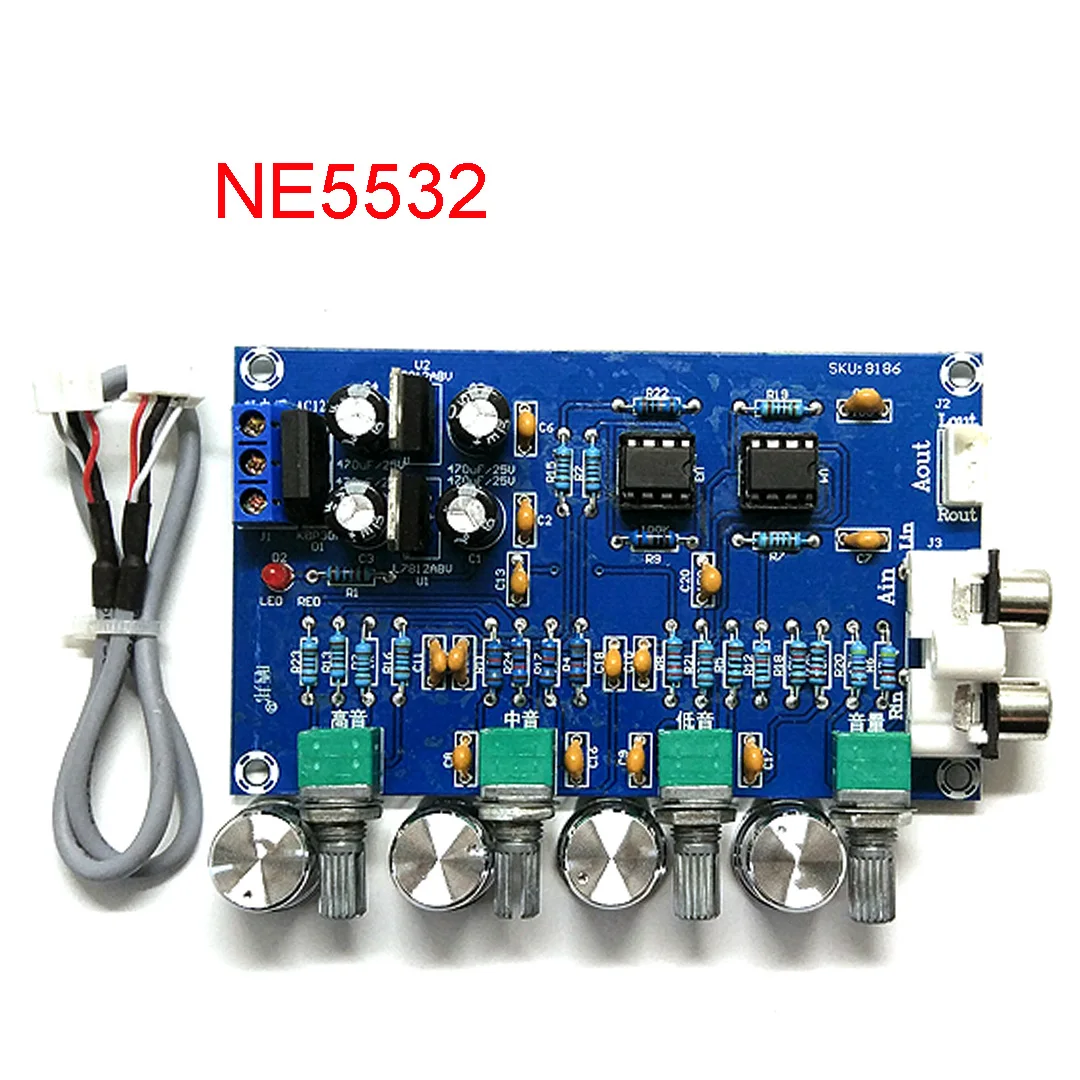 XH-M164 Tone Board Pre-Stage Board NE5532 Front Board Level Volume Adjustment Finished AC Dual 12-24V