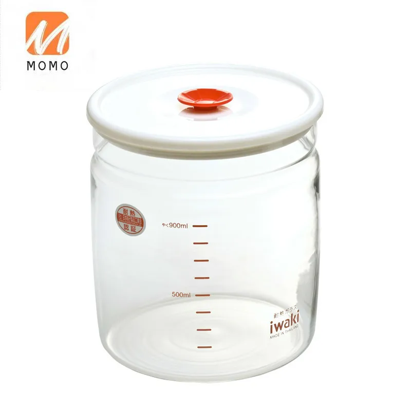 Original Imported Heat-Resistant Glass Sealed Can Storage Box Biscuit Can Milk Powder Can 1.45l