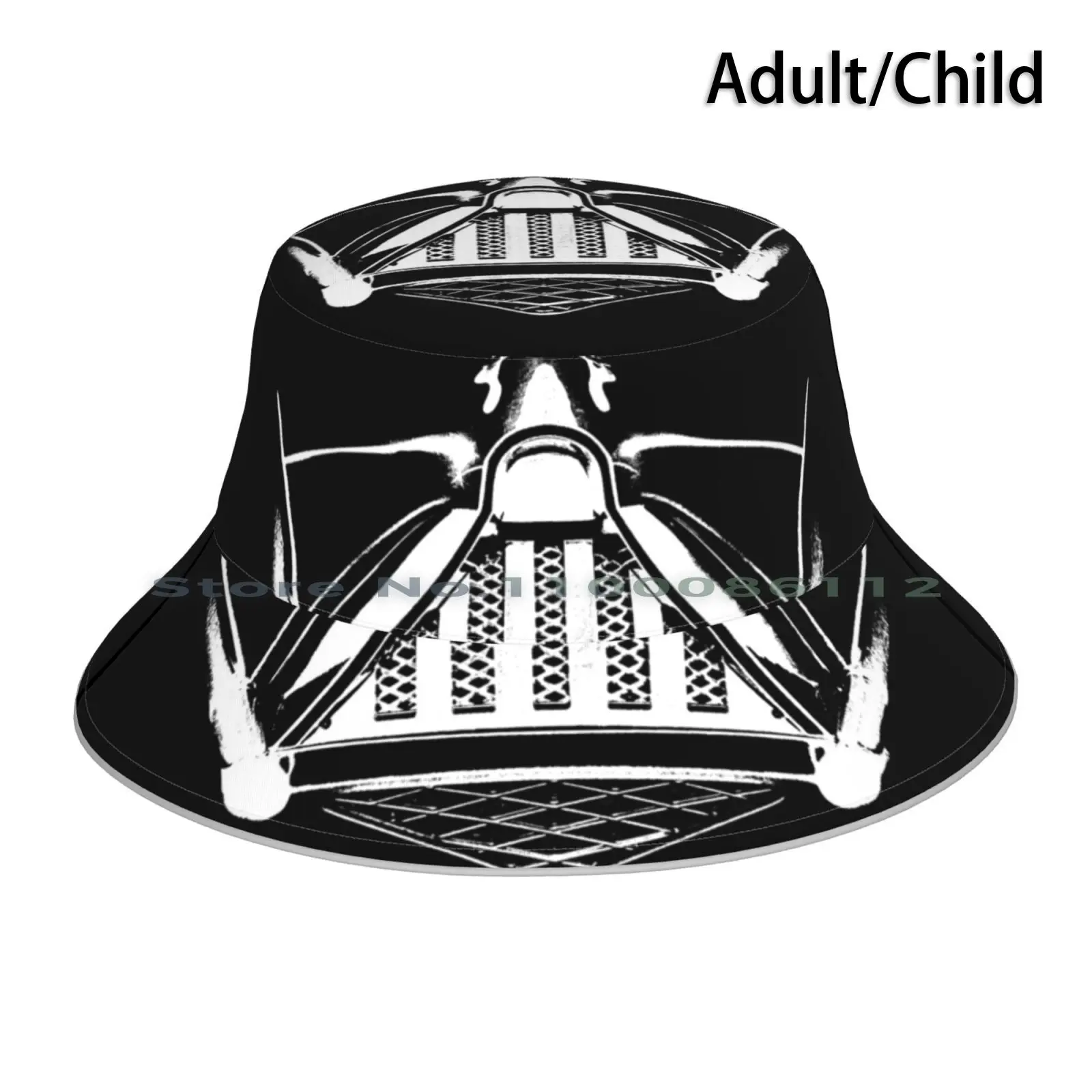 Dark Vader Mask Bucket Hat Sun Cap Mask War Stars Dark Vador Foldable Outdoor Fisherman Hat