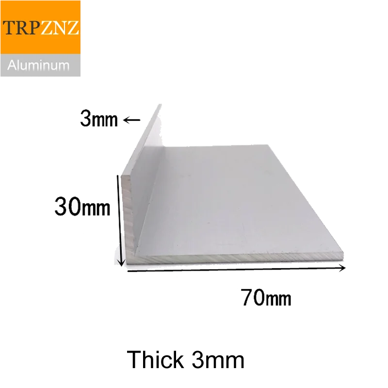 30x70mm,thick 3mm,6063 Right  Angle aluminum,L-shaped aluminum alloy,Aluminum edging triangle profile,Decoration Materials