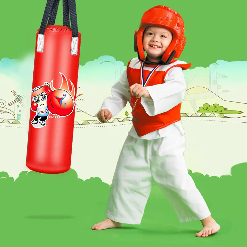 Children Boxing training Solid sandbag Sanda Taekwondo Kung fu Fighting Training sandbag props kids sport Fitness equipment toy