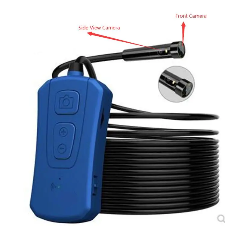 2MP 1080P Dual Lens Wireless WIFI Endoscope Inspection Camera  IP67 Waterproof Semi-Rigid  Borescope Camera For iPhone Android