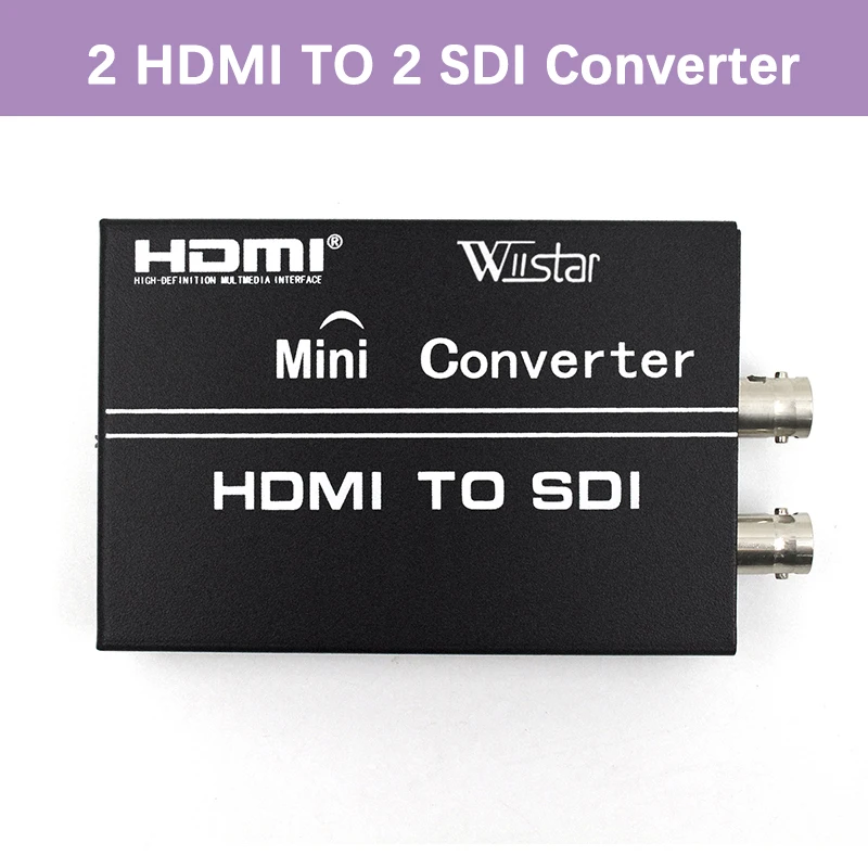 Wistar 3G HDMI to SDI Converter SDI Adapter Audio HD-SDI/3G-SDI Adapter 2 In 2 Out 1080P Converter for Monitor HDTV