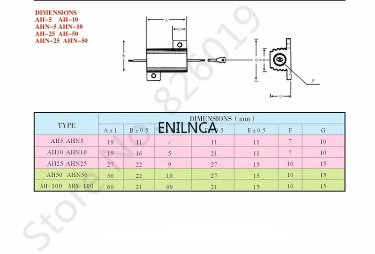 1PCS RX24 10W 25W Alumínio Shell Power Metal Caso Wirewound Resistor 0.01 ~ 30K 1 2 3 5 6 8 10 20 100 150 K 10 1K Ohm