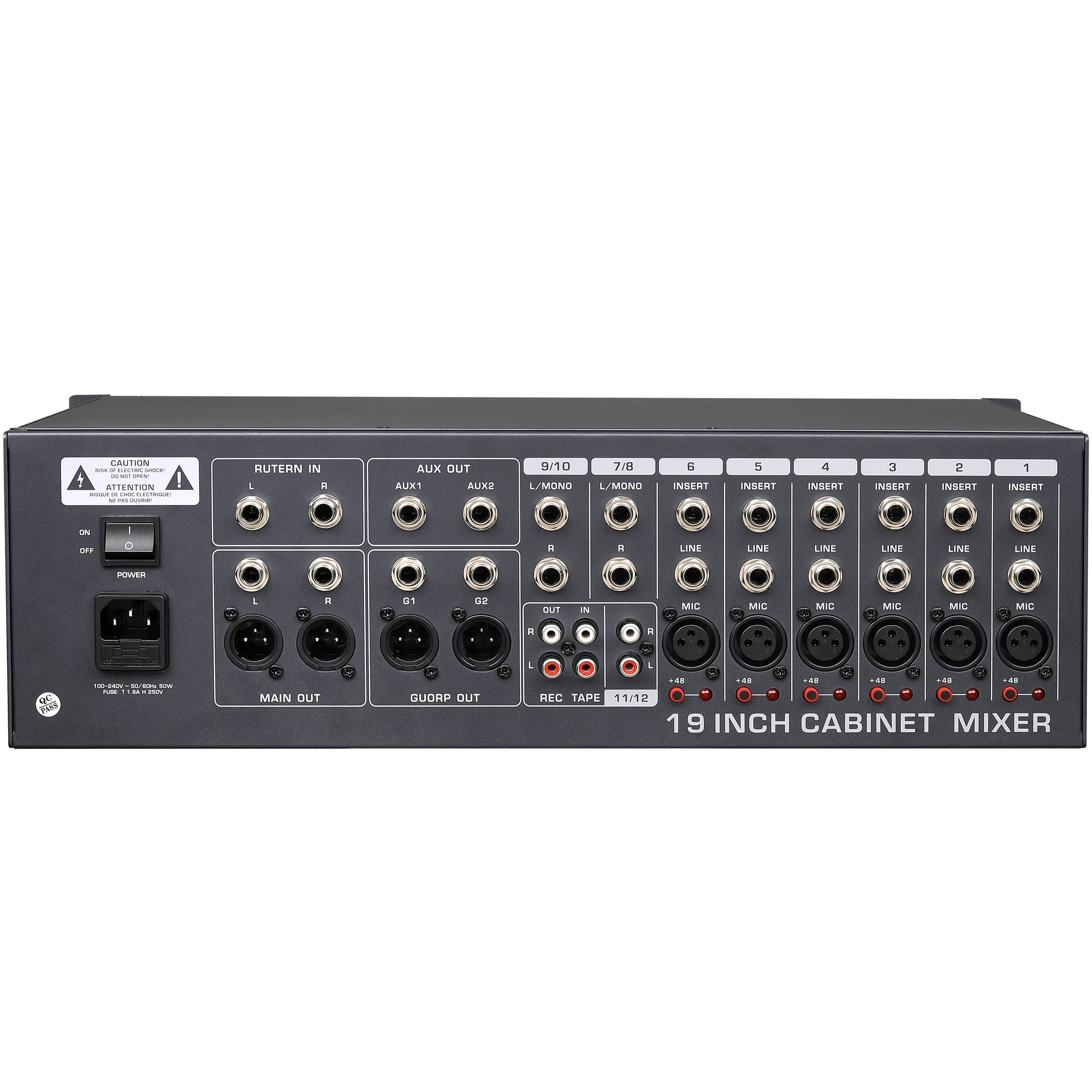 전문 오디오 믹서 랙 마운트형 믹서 12채널 16채널 DJ 믹싱 콘솔 블루투스 및 DSP 이펙터 포함