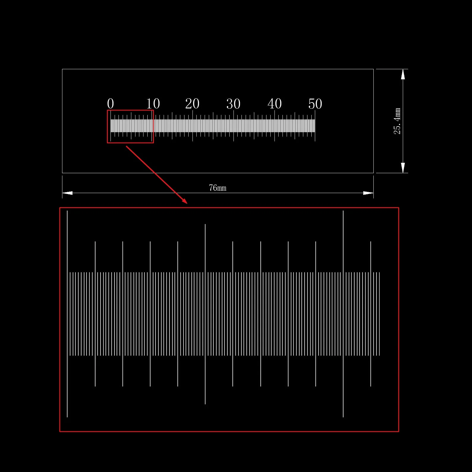 Microscope Objective lens Micrometer DIV 0.1mm Film Ruler Highly Transparent PET Calibration Measuring Card