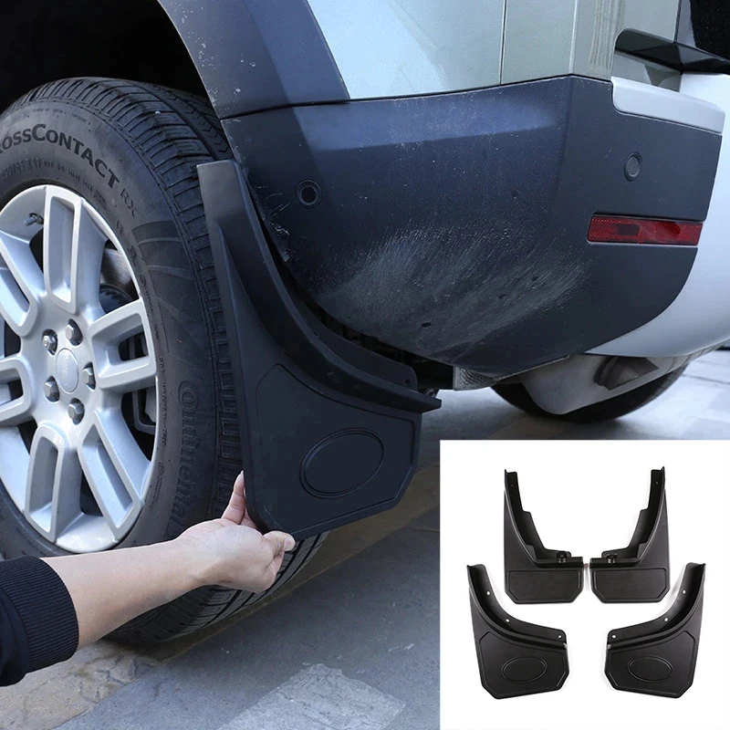 For Land Rover Defender 110 2020-2024 Car Front Rear Mudguard Splash Guards Fender Car External Accessories ABS Plastic 4 Pcs