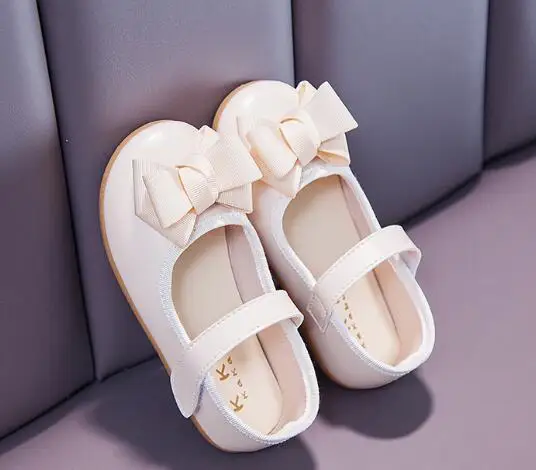 Summer Girls Sandals Cloth Flats Girls Shoes Metal Baby Toddlers Non-slip Princess Shoes Butterfly knot Kids Shoes leather shoes