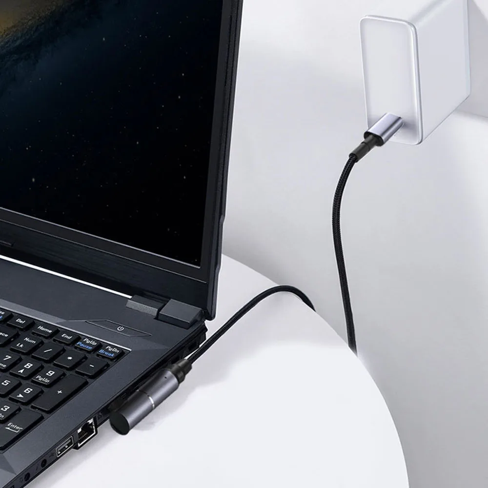 100 واط المغناطيسي موصل كابل USB نوع C إلى تيار مستمر كابل الطاقة سلك لينوفو HP ديل ماك بوك أجهزة الكمبيوتر المحمولة دفتر USB C شحن سريع