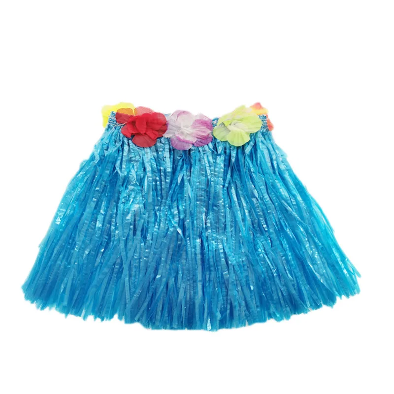 Plastic Fiber Girl Woman Hawaiian Grass Skirt Cheap Costume Flower Hula Skirt 30CM/40/CM60CM/Dance Dress Party Hawaii Beach