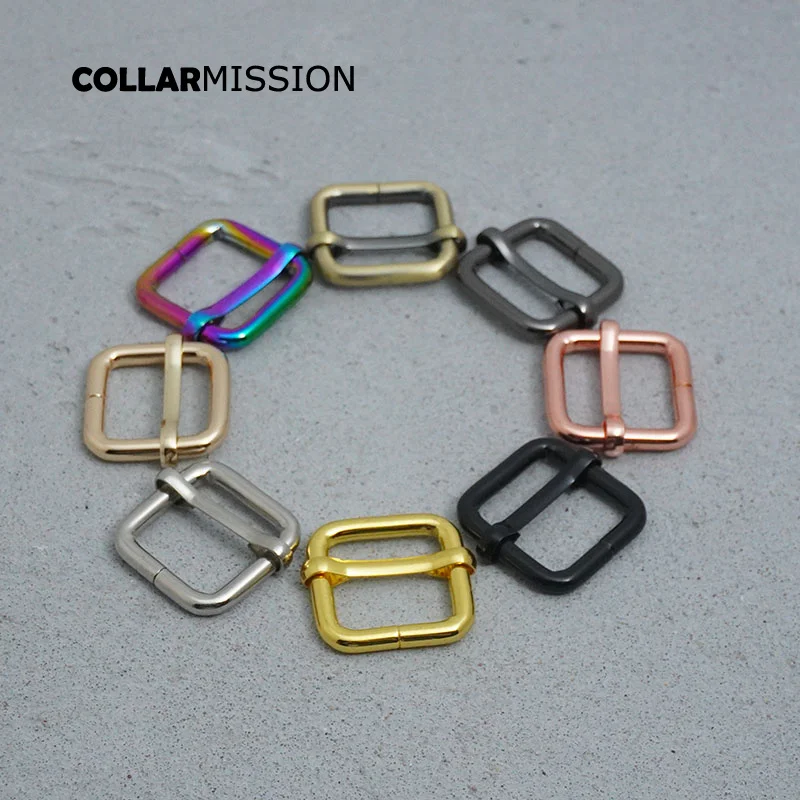 20pcs/lot parts for dog collar harness, backpack strap, handmade accessory, plated Tri-Ring, metal slider, 8 kinds, DIY, 20mm