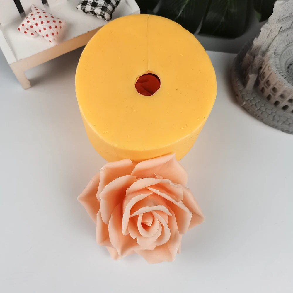 HC0287 PRZY Big Rose 3D Rose Flower Mold Decoration Plant Soap Molds Flowers Molds Silicone Candle Moulds Bouquet Making Mould