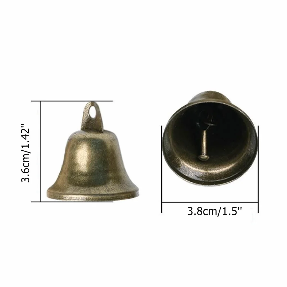 38 مللي متر عيد الميلاد النحاس جلجل أجراس 10 قطعة-الحيوانات الأليفة معلقة المعلقات لمهرجان حفلة الرياح الدقات صنع الزينة #6