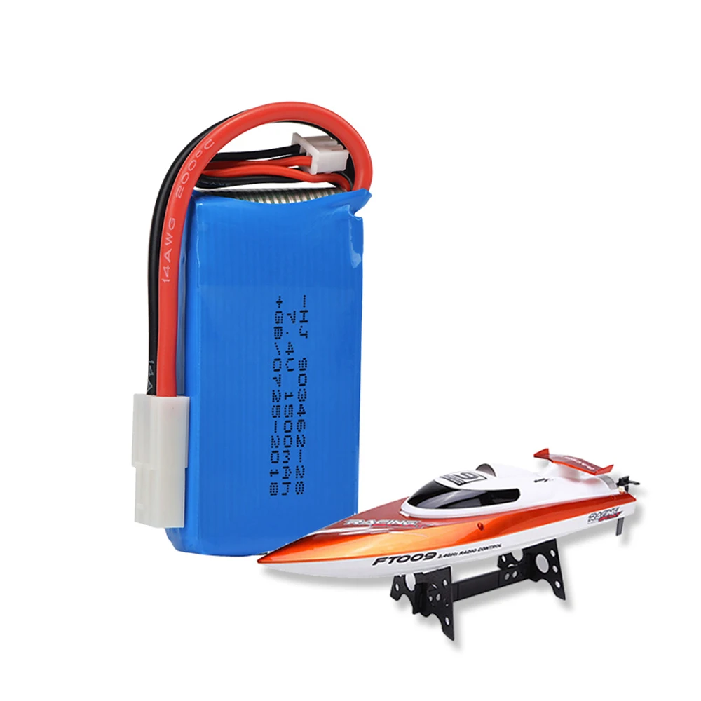 Rc Lipo Battery 7.4V 1500mAh 2S EL2P Plug For FT009 Rc Boat / Rc Toys RC Racing Boat Spare Parts