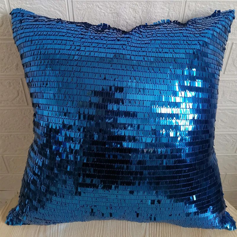 Wedding Decoration Silver Sequins Super Shiny Square Pillowcase Bar Cushion Covers to Show Off The Couch Pillow Cushions Cover