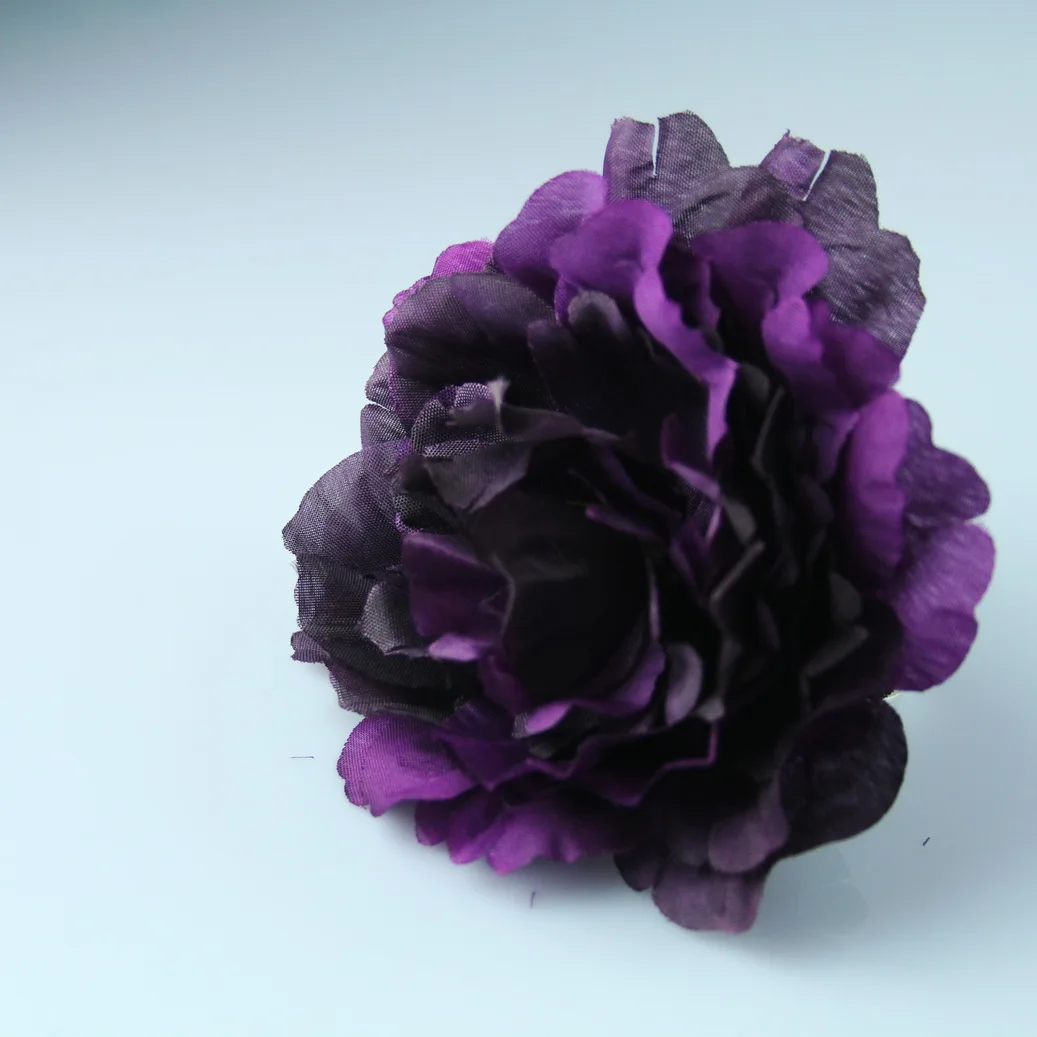 Free Shipping Big Dark Purple Flower Napkin Ring Napkin Wedding Decoration different colors,Cheap 12Pcs