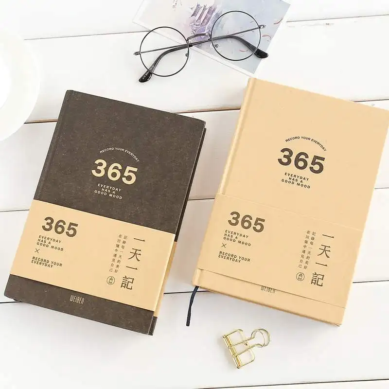 

Micro-book 365 days personal plan kraft paper diary office school students monthly weekly trip manual manual account book diary